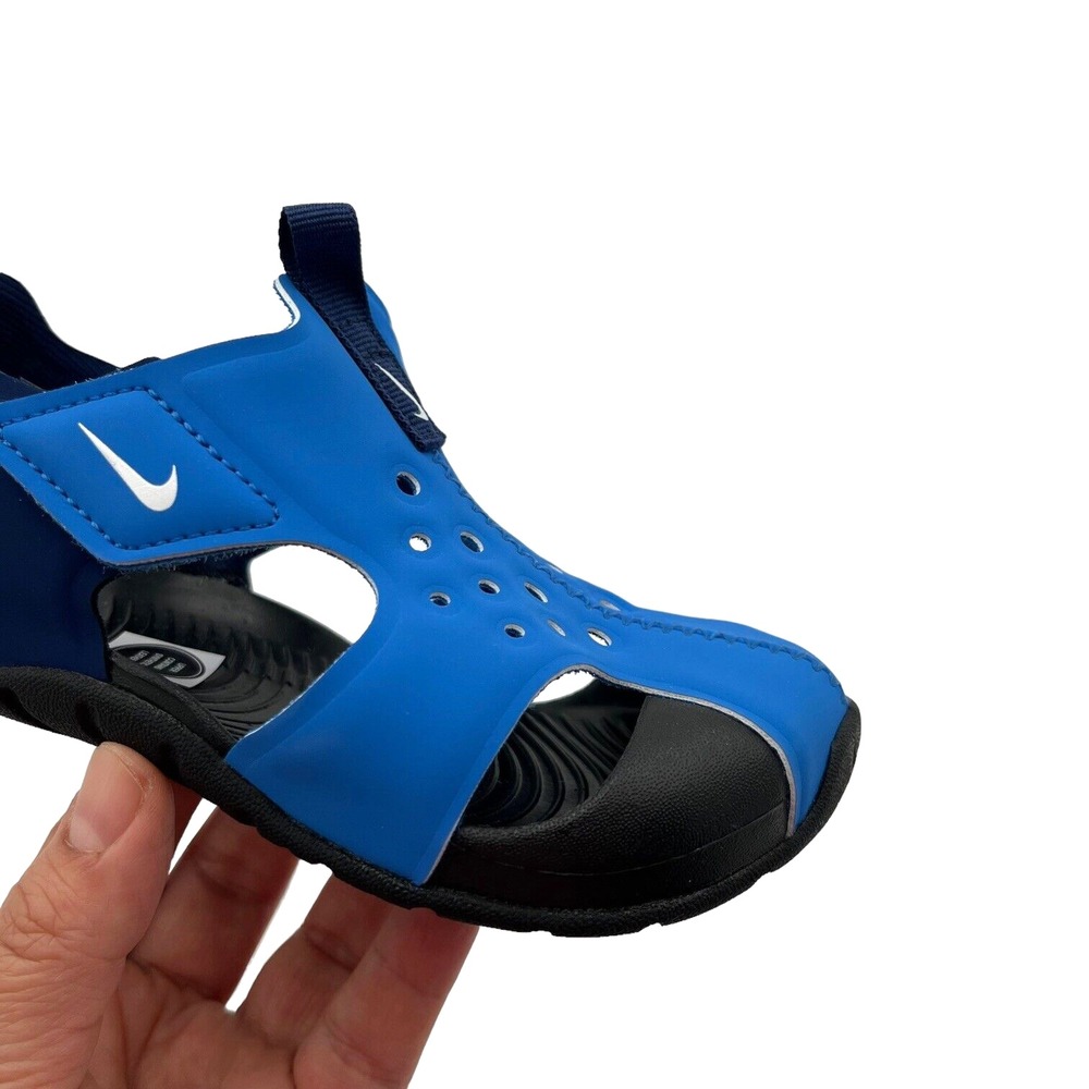 Nike Toddler Boys Closed Toe‎ Sandals Size 9 Blue Black Lightweight Quick Drying - Picture 3 of 16